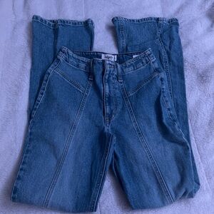 Elegant Blue Wide Leg Women's Jeans